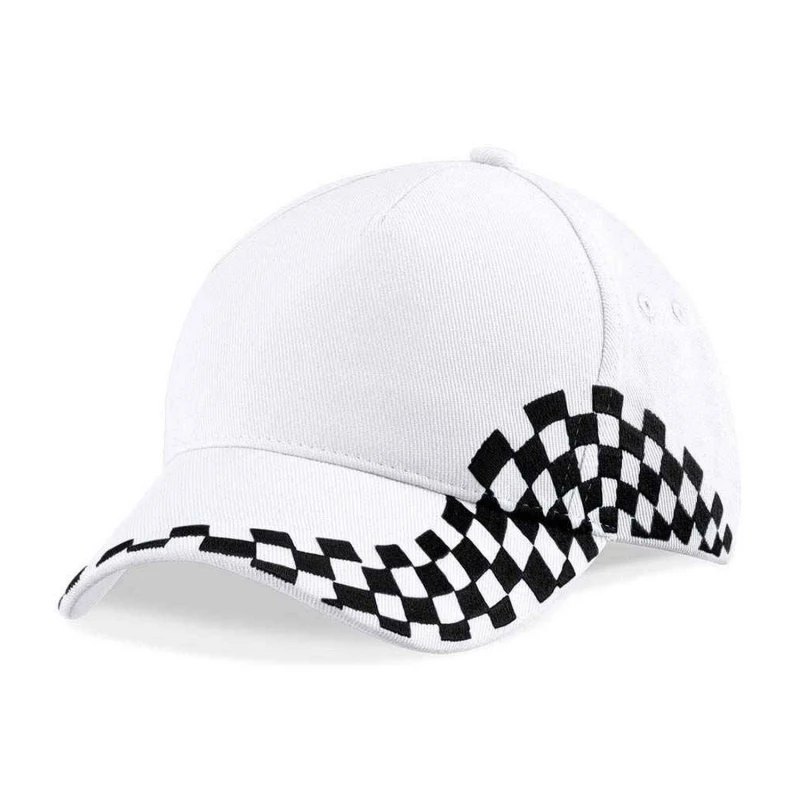 Image of Beechfield Beechfield Men Grand Prix Baseball Cap in White White One Size Male 5063527366023