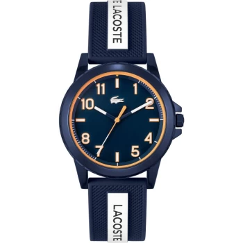 Image of Womens Lacoste 2020142 Childrens Teen Blue Silicone Wristwatch Colour - White