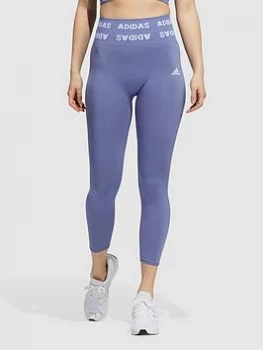 Image of Adidas Aeroknit 7/8 Leggings, Violet Size M Women