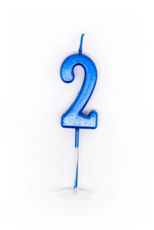 Image of Shatchi Blue 2 Number Candle Birthday Anniversary Party Cake Decorations Topper Blue unisex