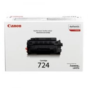Image of Canon CRG724 Black Laser Toner Ink Cartridge