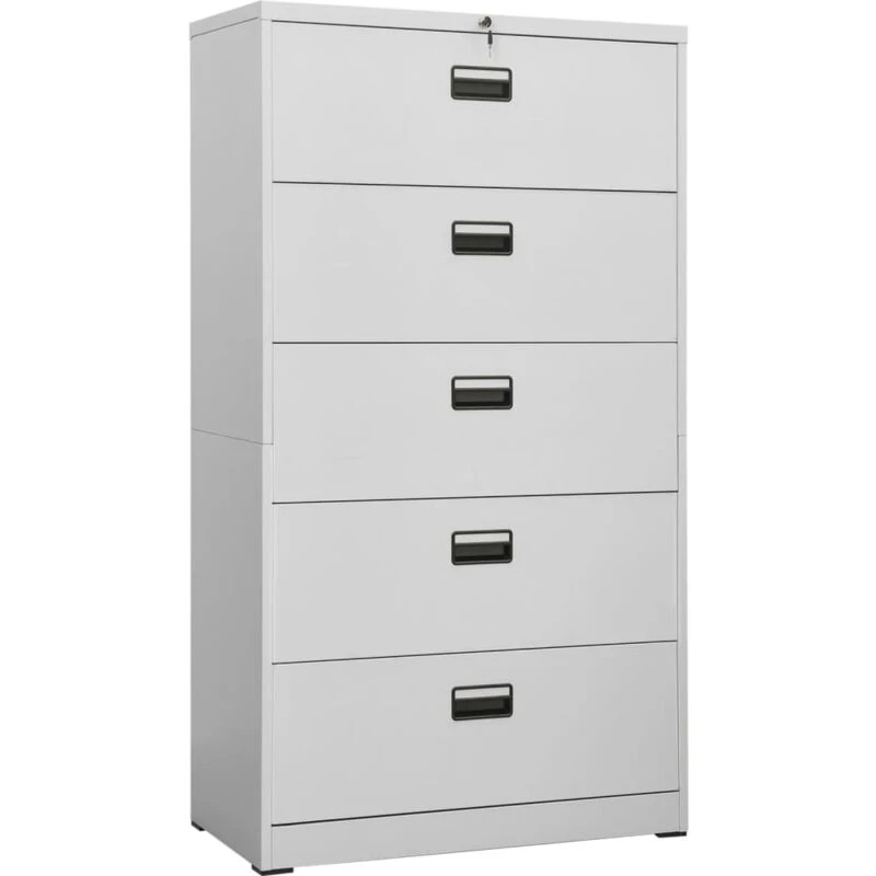 Image of VIDAXL Filing Cabinet Light Grey 90x46x164cm Steel Vidaxl 8720286566114