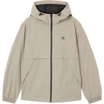 Image of Calvin Klein Jeans Logo Zip Jacket - Elephant Skin