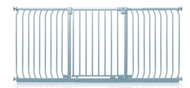 Image of Safetots Elite Pressure Safety Gate, 197Cm - 206Cm, Matt Grey, Pressure Fit Stair Gate