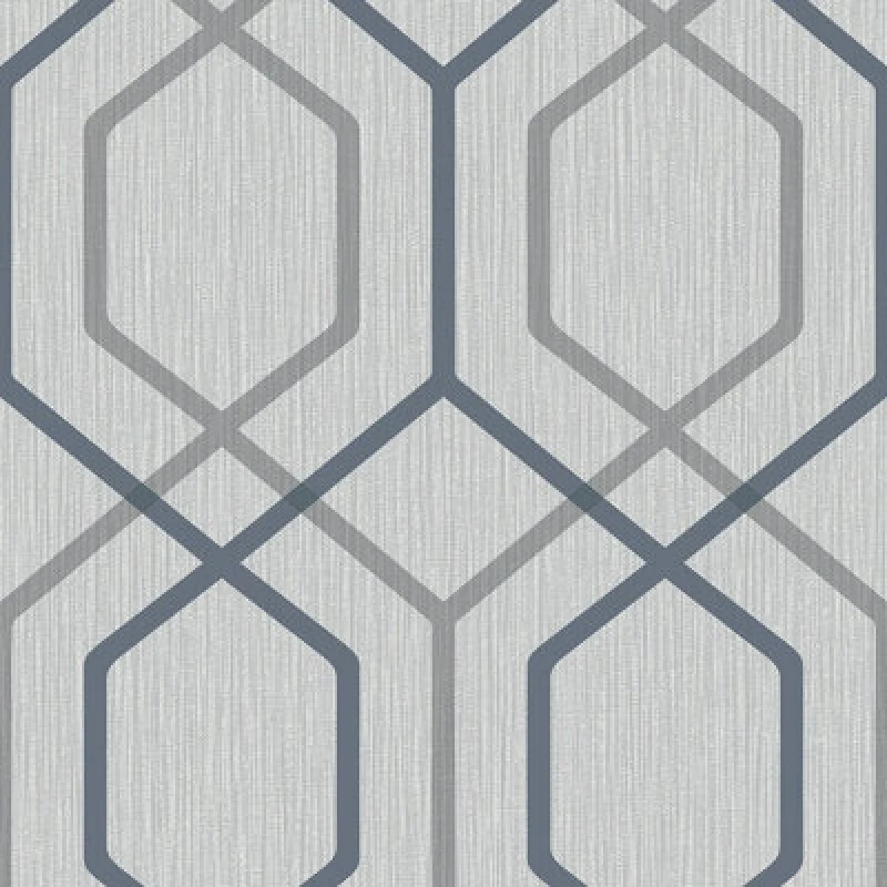 Image of Belgravia Oria Geometric Textured Wallpaper Blue 6733