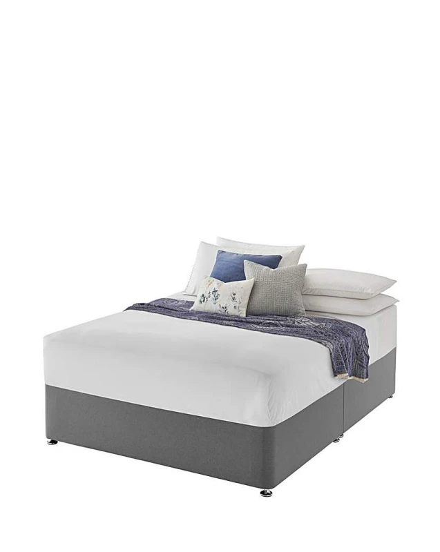 Image of Silentnight Silentnight Fabric Divan Base Only Grey - Silentnight - Size: S KING Grey S KING DI28609