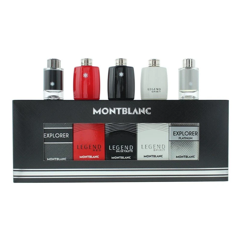 Image of Mont Blanc Miniatures Gift Set - 4.5ml Legend, Legend Red, Explorer, Legend Spirit & Explorer Platinum