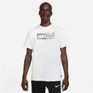 Image of Nike FC Block T-Shirt Mens - White