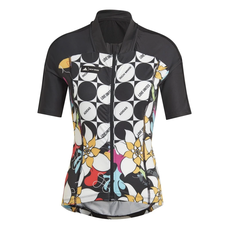 Image of adidas Rich Mnisi x The Cycling Short Sleeve Shirt Womens - Black 2XS