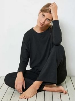 Image of Mint Velvet Mint Velvet Dark Grey Bow Back Jersey Top