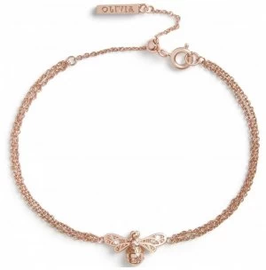 Image of Olivia Burton Sparkle Bee Rose Gold Bracelet OBJAMB122 Jewellery