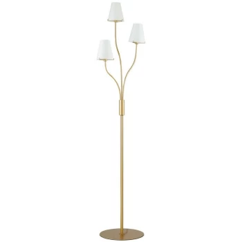 Image of Fan Europe Lighting - Fan Europe CANTO 3 Light Multi Arm Floor Lamp Gold 38.5x158cm