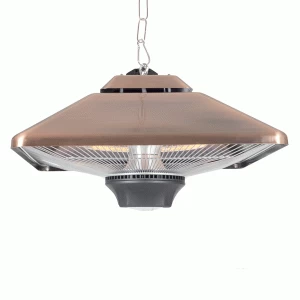 Image of La Hacienda Copper Series Hanging Outdoor Heater - Square