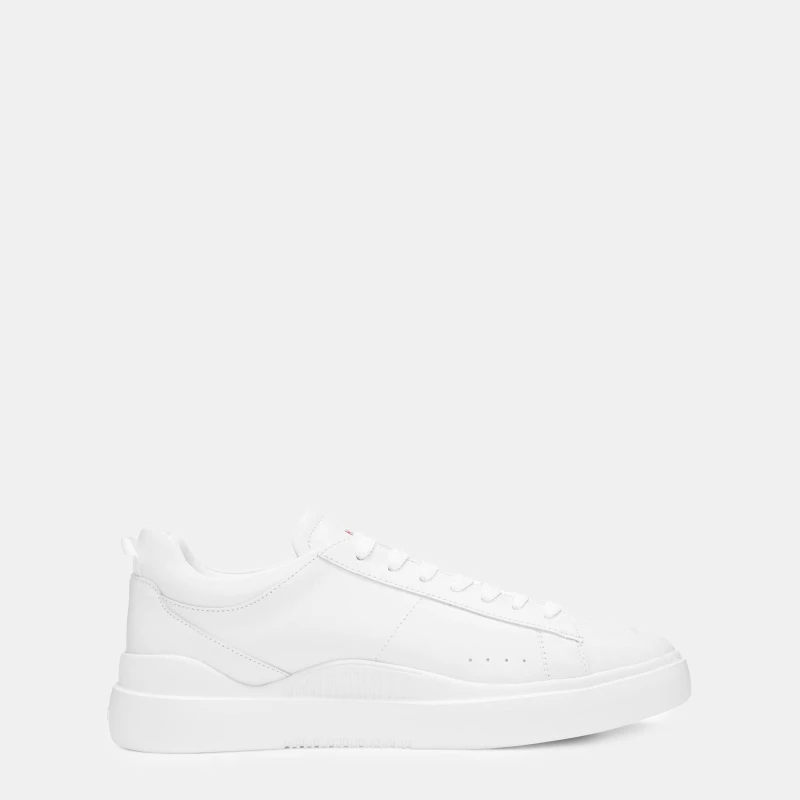 Image of Hugo Tenn Leather Trainers - White White 6