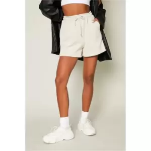 Image of I Saw It First Stone Super High Waisted Sweat Shorts - Brown