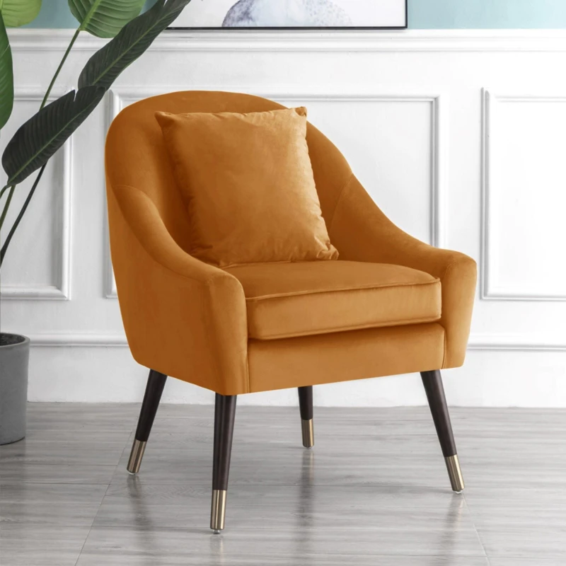 Image of Artemis Home Octavia Accent Chair in Orange Orange Unisex