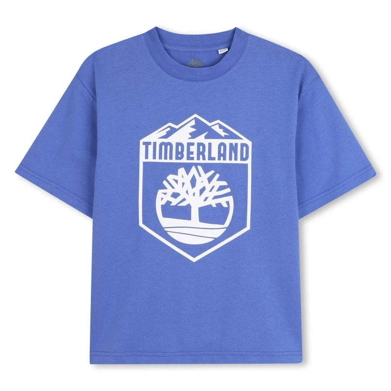 Image of Timberland Kids Timb Large Logo T-Shirt Blue male 8 Years