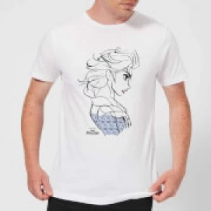 Image of Disney Frozen Elsa Sketch Strong Mens T-Shirt - White