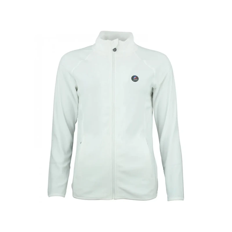 Image of Womens full-zip polyester fleece Peak Mountain Blanc Female M