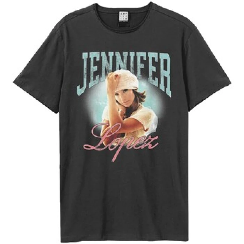 Image of Amplified Amplified Men Jennifer Lopez T-Shirt in Charcoal Size: X-Small Charcoal XS Male 5063574717564