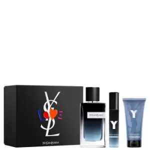 Image of Yves Saint Laurent Y Gift Set 100ml Eau de Parfum + 10ml Eau de Parfum + 50ml Aftershave Balm