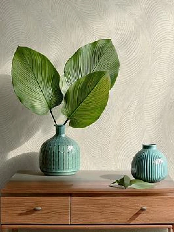 Image of Rasch Opuenza Wave Wallpaper - Silver Silver WN4ZP Unisex