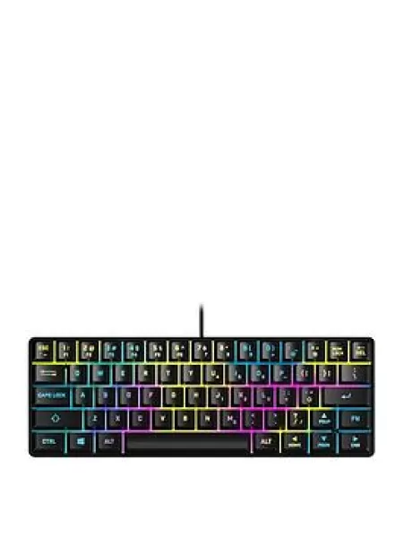 Image of STEALTH Light-Up Mini Wired Keyboard - Black