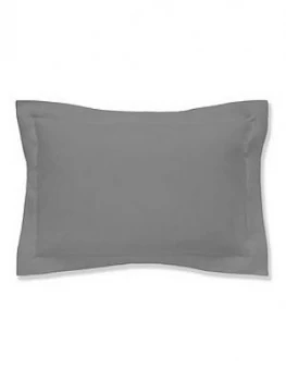 Image of Catherine Lansfield Bianca Egyptian Cotton Single Oxford Pillowcase ; Charcoal