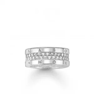 Image of Thomas Sabo Ring White 925 Sterling Silver/ Zirconia TR1939- Jewellery