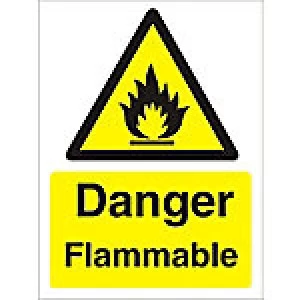 Image of Warning Sign Flammable Plastic 40 x 30 cm