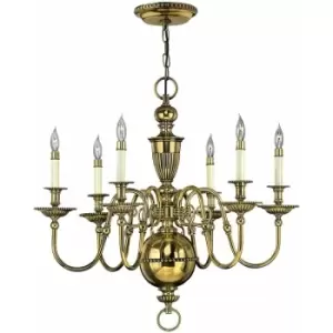 Image of Loops - 6 Bulb Chandelier Hanging Pendant LIght Burnished Brass LED E14 60W Bulb