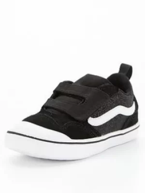 Image of Vans Vans Toddler ComfyCush New Skool V Glitter, Black/White, Size 5