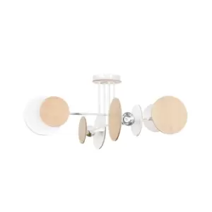 Image of Emibig Zita White Semi Flush Light 4x E27