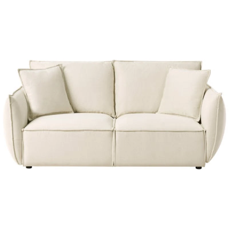Image of Beliani Sofa 3 Seater Kunes Fabric Light Beige