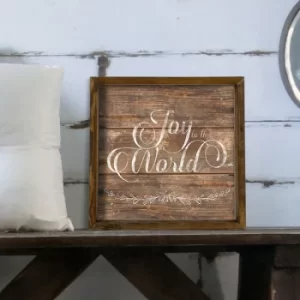 Image of KZM380 Brown White Decorative Framed MDF Painting