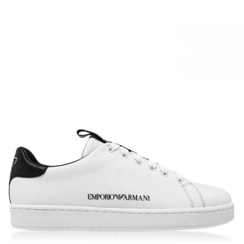Image of Emporio Armani Leather Cupsole Trainers White Size 5 Women