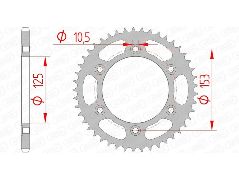 Image of AFAM Steel Standard Rear Sprocket 10320 - 520