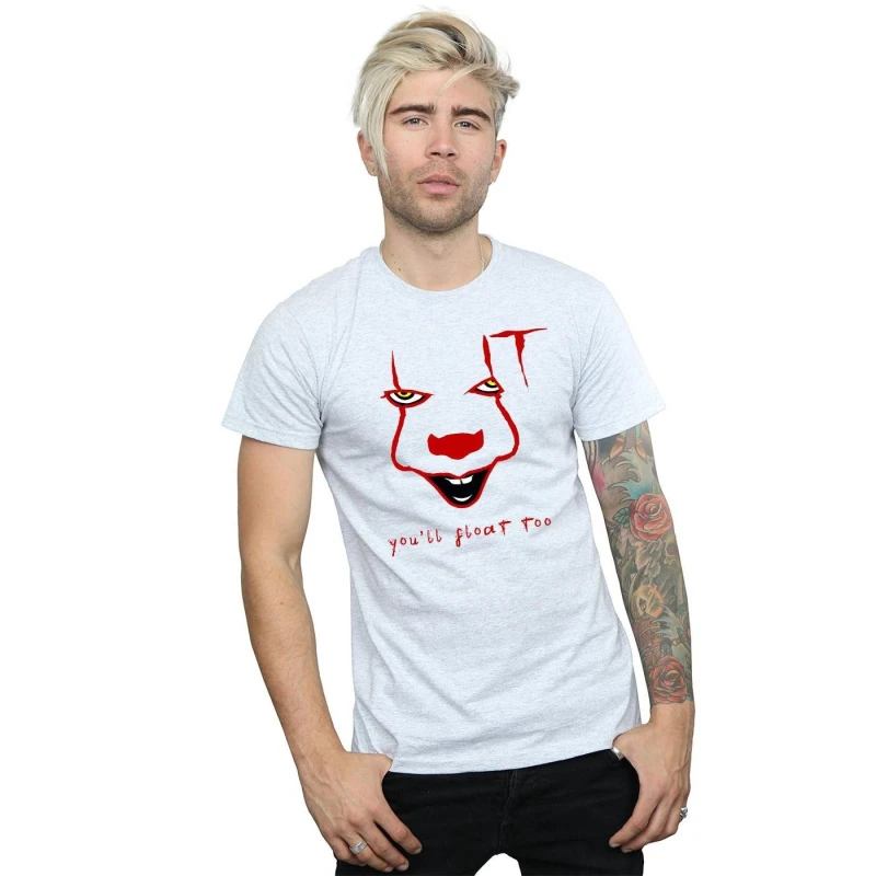 Image of IT IT Men Pennywise Float T-Shirt in Grey Size: Small Grey S Male 5057736377536