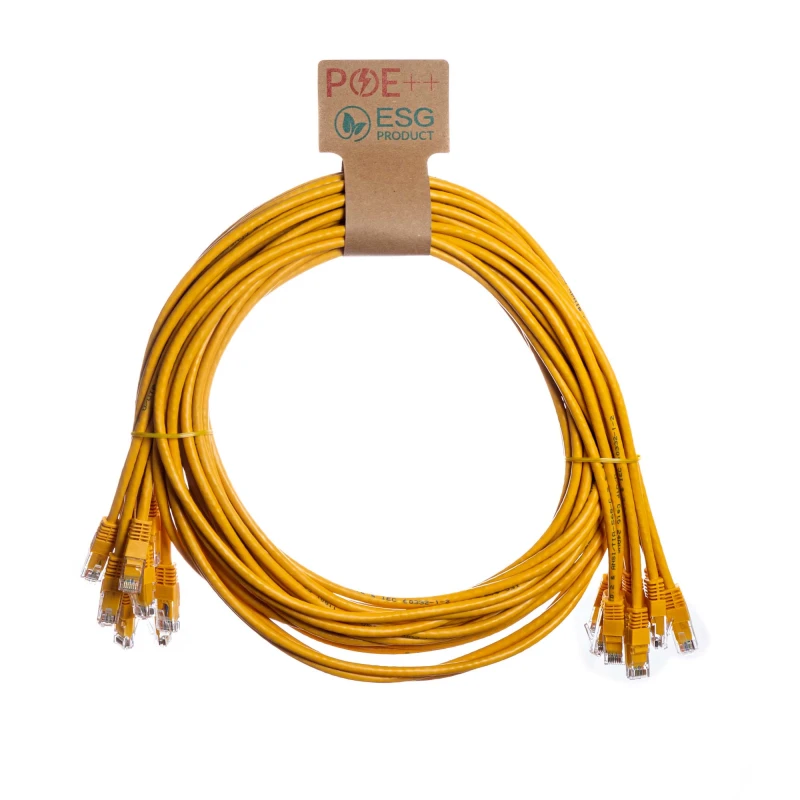 Image of Cablenet Cablenet 3m Cat6 RJ45 Yellow U/UTP PVC 24AWG Flush Moulded Booted Patch Lead (PK10) 60-5030P