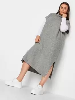 Image of Yours Yours Tabbard Dress - Grey, Size 14-16, Women