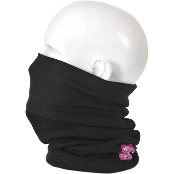 Image of FR19 - Black Flame Resistant Anti-Static Neck Tube Snood Welding - Portwest