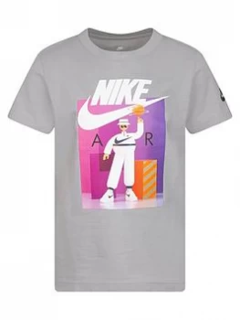 Image of Nike Younger Boys Character Short Sleeve T-Shirt - Grey, Size 2-3 Years