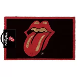Image of The Rolling Stones Lips Door Mat (One Size) (Red/Maroon/Light Brown) - Red/Maroon/Light Brown