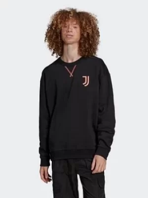 Image of adidas Juventus Cny Crew Sweatshirt, Black Size M Men