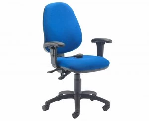 Image of TC Office Calypso Twin Lever Ergonomic Chair with Lumber Pump and Height Adjustable Arms, Royal Blue