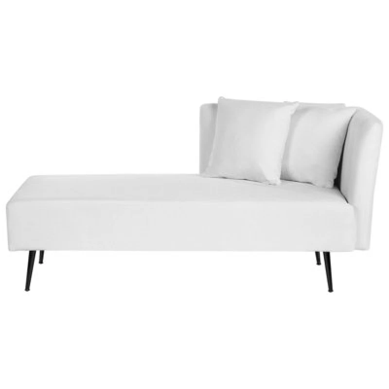 Image of Beliani Right-Hand Chaise Lounge Riom Fabric White