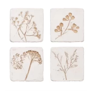 Image of Flower Imprint Coasters Set of 4