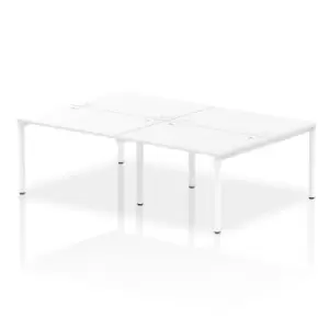 Image of Impulse Bench B2B 4 Person 1200 White Frame Office Bench Desk White