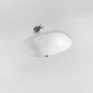 Image of Marlow 21 Oval Under Countertop Basin with Overflow 480mm Wide - 0 Tap Hole - Armitage Shanks