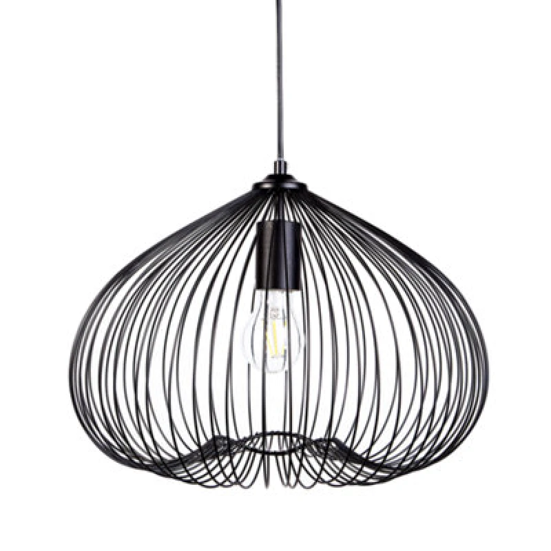 Image of Beliani Pendant Lamp Tordino Metal Black